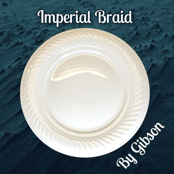 1 Vtg 12" Chop Plate/Platter "Imperial Braid" By GIBSON - Picture 1 of 6